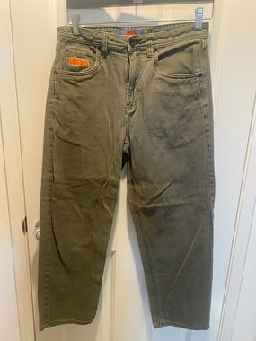 Empyre Olive Green Baggy Jeans
